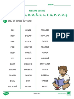 Fisa de Citire A, M, U, N, I, E, R, O, A2, C, L, T, S, P, V, D, s2