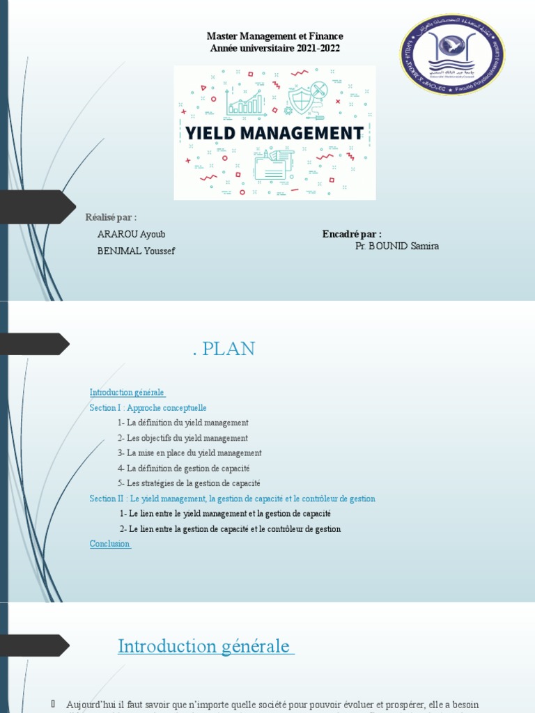 Gestion du Yield Management et Capacités | PDF | Business | Économie