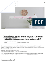 Concedierea legala a unui angajat. Care sunt situatiile in care acest lucru este posibil_