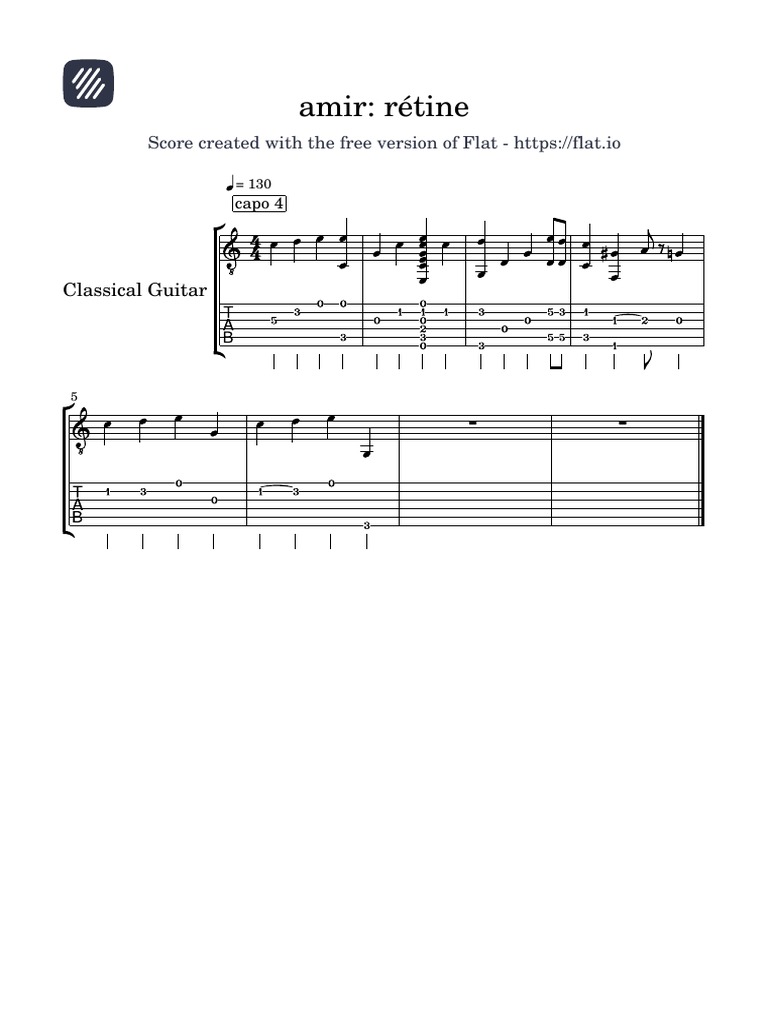 Amir Rétine Score Created With The Free Version of Flat Https