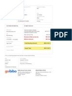 Tax Invoice: Customer Information Payment Breakup