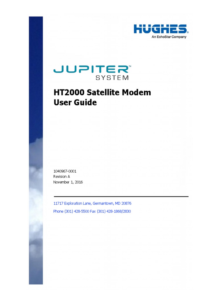 ht2000 Satellite Modem User Guide | PDF | Computer Network ...
