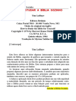 Pdfcoffee.com Tim Lahaye Como Estudar a Biblia Sozinhopdf PDF Free