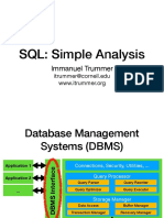 SQL: Simple Analysis: Immanuel Trummer