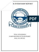 Summer Internship Report: Title - PCB Design Name-Khushwant Rajpurohit ROLL ID-19EC402