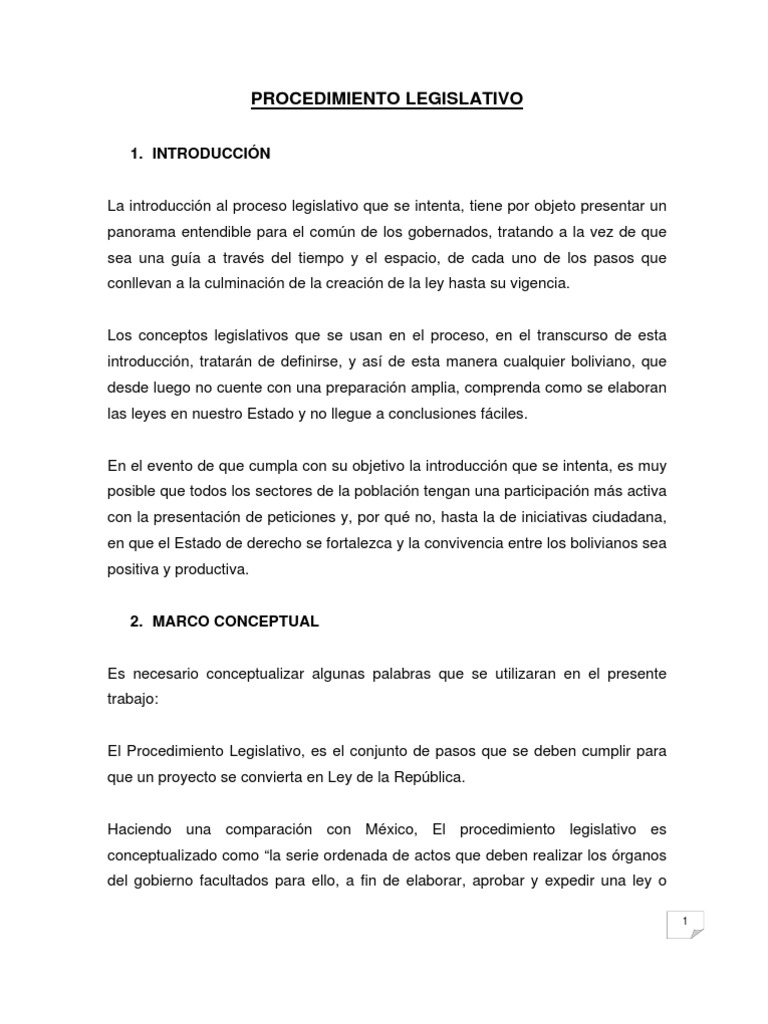Procedimiento Legislativo PDF
