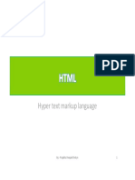 Hyper Text Markup Language: By:-Prajakta Deepak Shetye 1