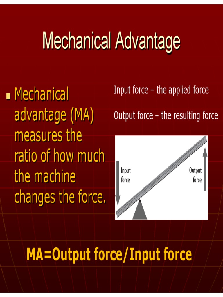 Mechanical Advantage PDF