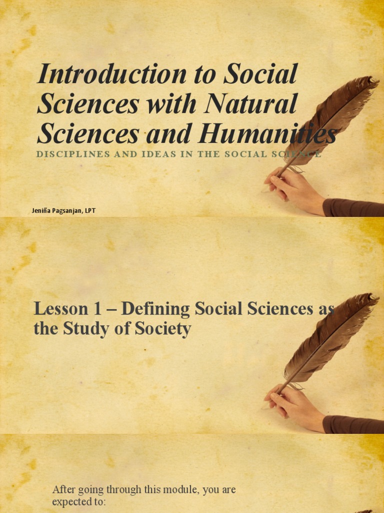 Defining Social Sciences: Lesson 1 | PDF | Science | Social Sciences