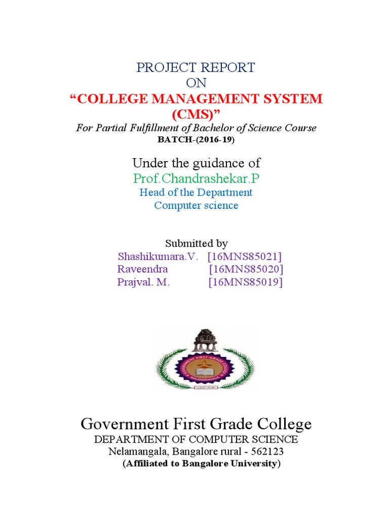 College Management System Project Report | PDF | Software Development ...