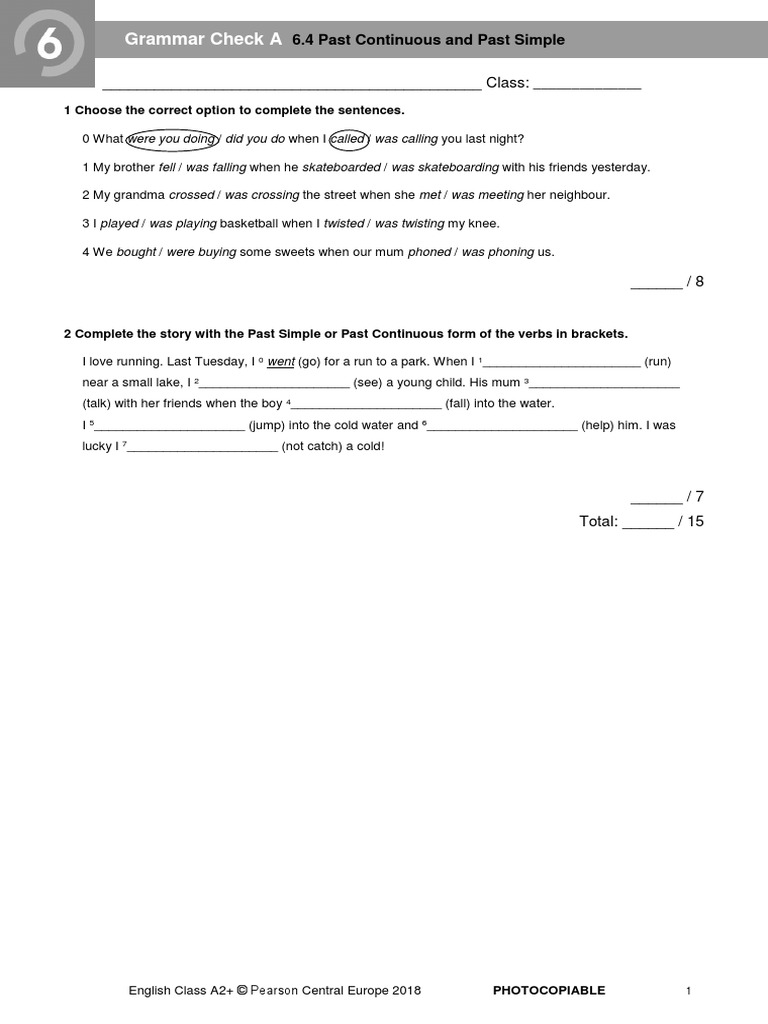 ECA2+ - Tests - Grammar Check 6.4A - 2018 | PDF