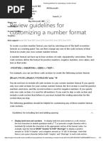 Review guidelines for customizing a number format