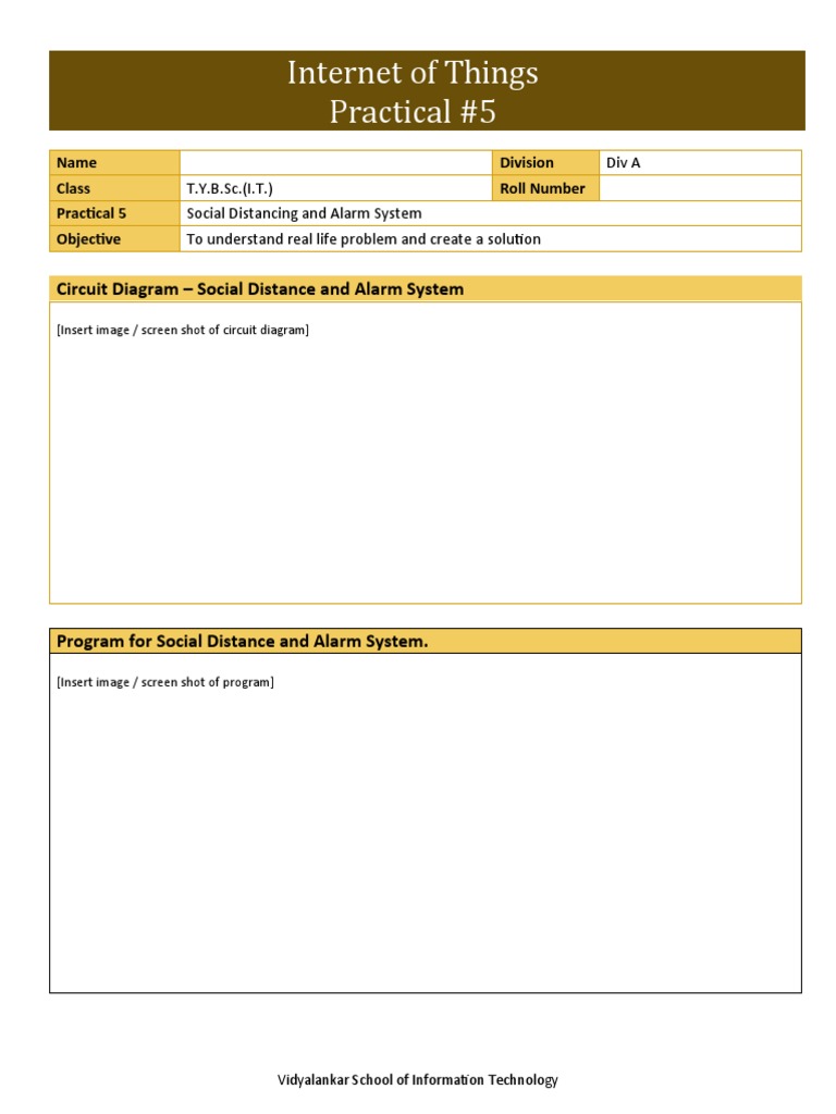 IoT Worksheet - Practical - 5 | PDF