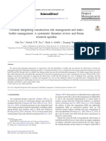 Fardapaper Towards Integrating Construction Risk Management and Stakeholder Management A Systematic Literature Review and Future Research Agendas