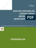 Modul - Analisis Lereng Tanah Dengan Geostudio Slopew