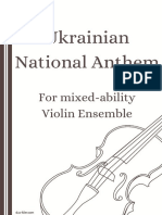 Ukrainian National Anthem: For Mixed-Ability Violin Ensemble