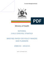 National Child Survival Strategy Briefing Paper