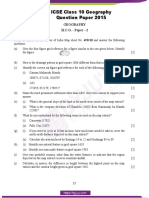 ICSE Class 10 Geography Question Paper 2015