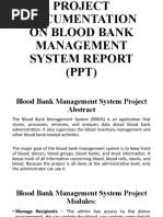 Project Documentation On Blood Bank Management System Report