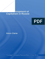 Simon Clarke - The Development of Capitalism in Russia