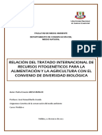 Relación Tratado Recursos Fitogenéticos y Convenio Diversidad Biológica