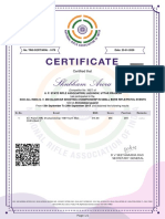 Shubham Arora: Certified That