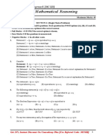 Mathematical Reasoning: Maths IIT-JEE Best Approach' (MC SIR)