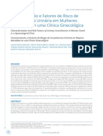 Caracterizacao e Fatores de Risco de Incontinencia