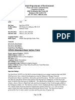 MDE Waste Water Treatment Plant Compliance Evaluation Report 