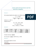 Correction de La Serie Dexercices Sur Les Interets Simples - WWW - Etude Generale - Com