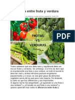 Diferencia fruta verdura: qué son y ejemplos