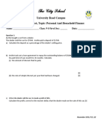 Personal and Household Finance Worksheet