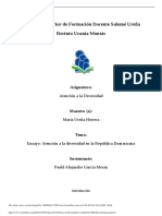 Atención A La Diversidad en La Rep Blica Dominicana