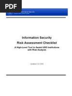 USG Risk Assessment Checklist