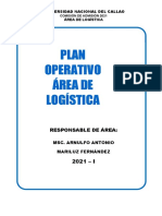 PLan Operativo LOGISTICA 2021-I