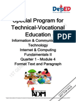 Special Program For Technical-Vocational Education: 1St Generation Modules - Version 2.0