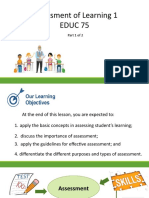 Chapter 1 - Basic Concepts in Assessment of Learning (Part 1 of 2) without recording