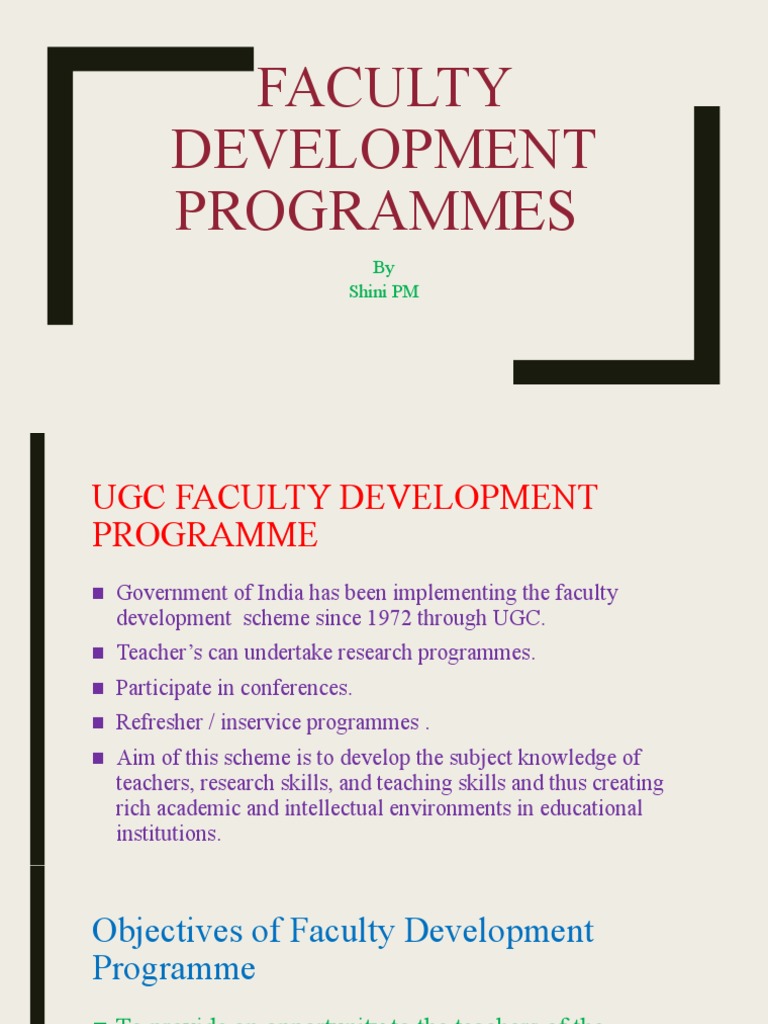 Faculty Development Programme PDF Sustainability Learning