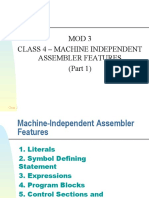 Mod 3 Class 4 - Machine Independent Assembler Features (Part 1)