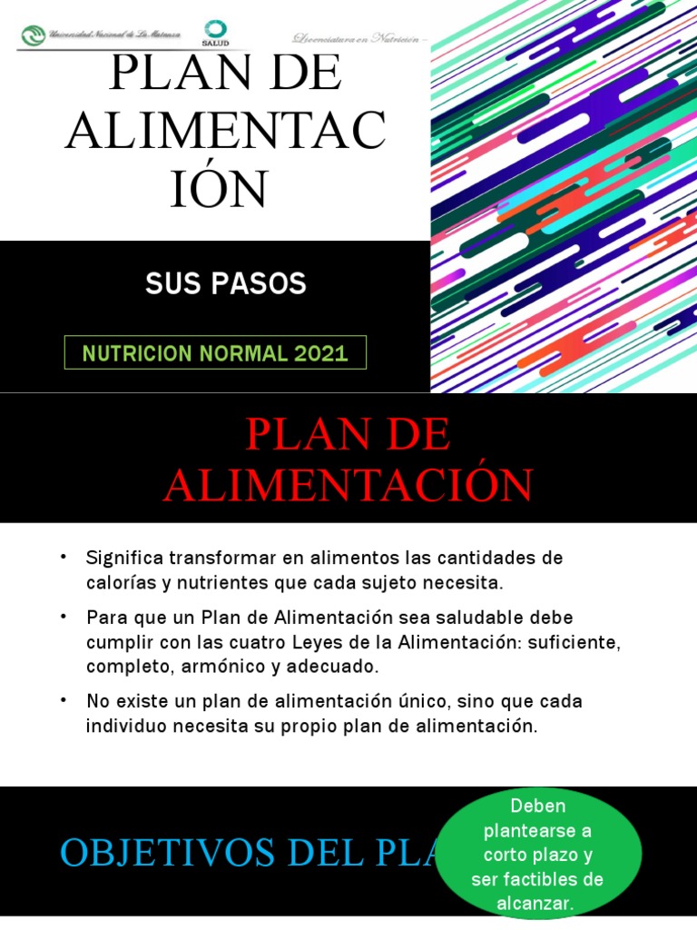 Pasos para un Plan de Alimentación Saludable | PDF | Nutrición | Dieta ...