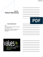 Introduction To Values Education