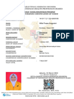 (The Indonesian Health Profession Board) : Registration Certification of Nurse