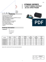Cfm06S Series: 6 Watt Single Output Ac-Dc Open Frame