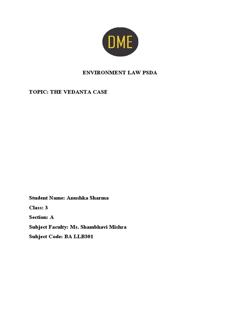 The Landmark Vedanta Case: A Victory for Environmental Protection and ...