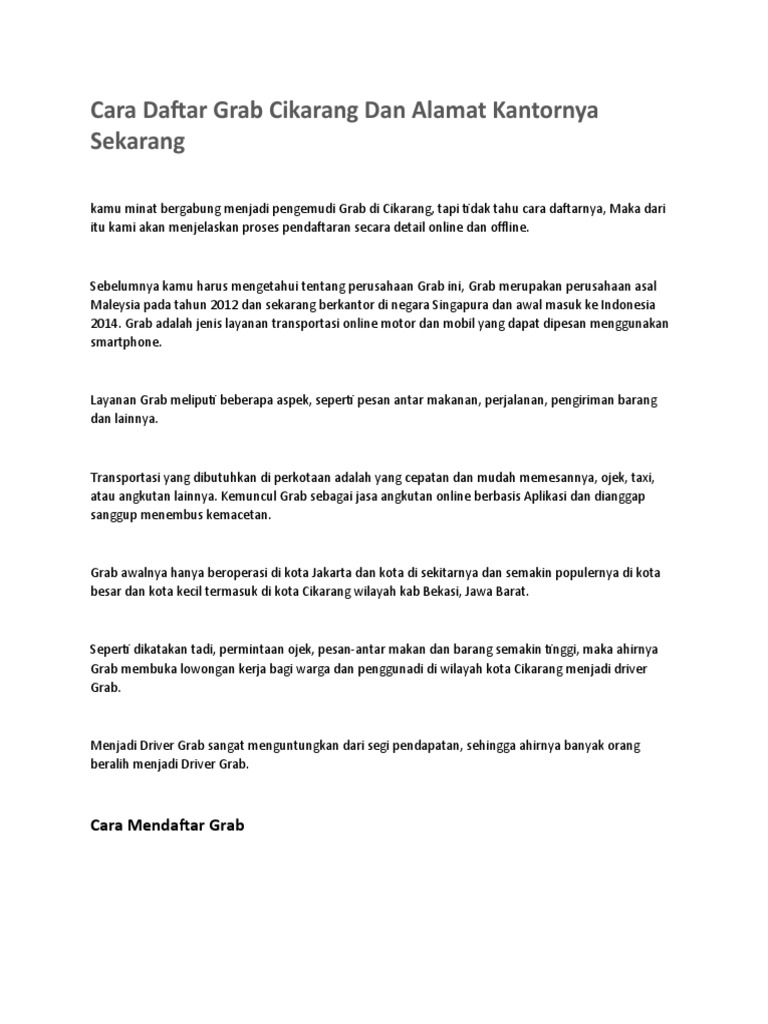 cara-daftar-grab-cikarang-dan-alamat-kantornya-sekarang-pdf