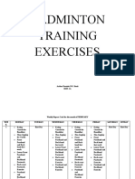 Badminton Training Exercises: Arthur Dominic DG. Siasit Bsit-1A