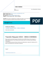 Transfer Request 2022 - CBOA CHENNAI