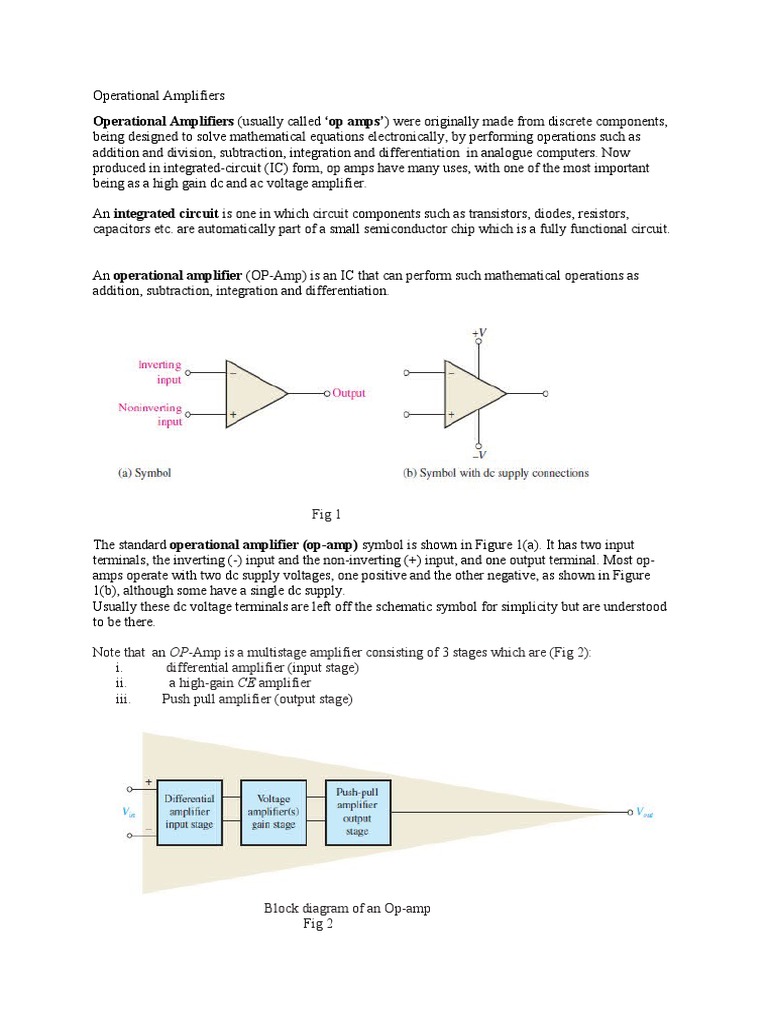 Operational Amplifiers Circuit Diagram