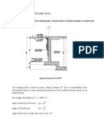 Under Ground Water Tank Wall (550mm THICK) Calculation of Active Pressure Coefficient Under Seismic Condition