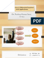 Dr. Pradeep Kumar Saroj: Introduction To Differential Equations (With Applications)